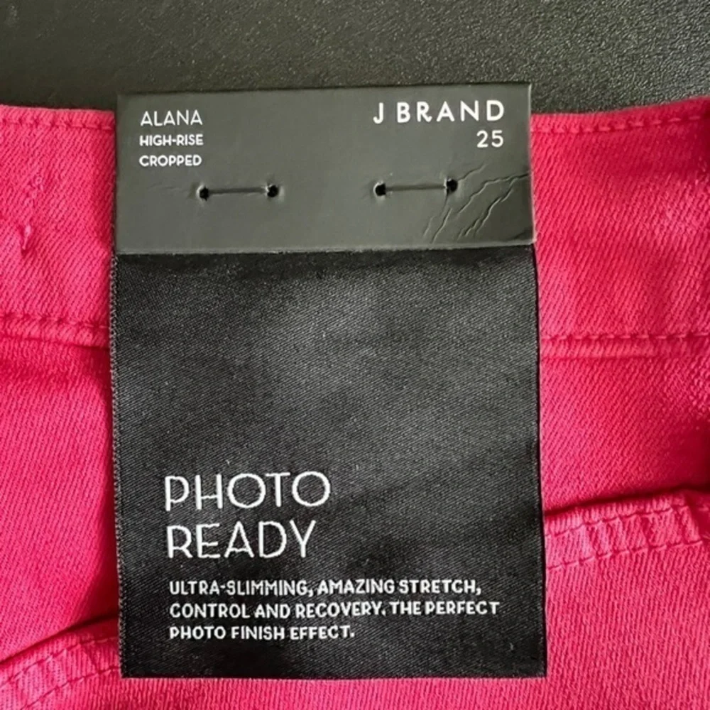 J Brand Women's Alana Coated‎ Dizzy Pink High Rise Crop Skinny Pants Sz. 25 NWT